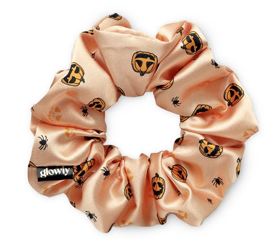 Saténová Scrunchie - Pumpkins