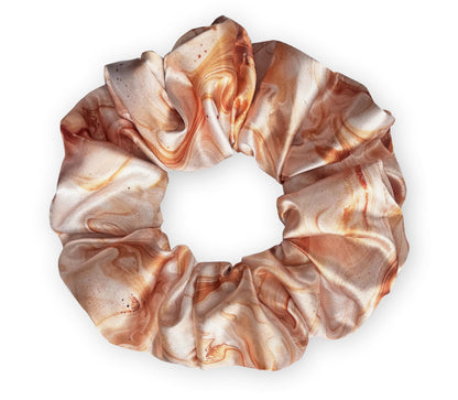 Saténová scrunchie - Pumpkin Spice Liquid