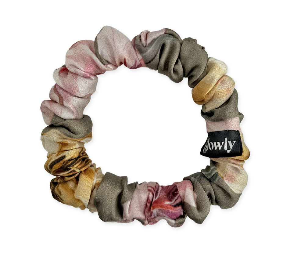 Mini hedvábná scrunchie - Sage