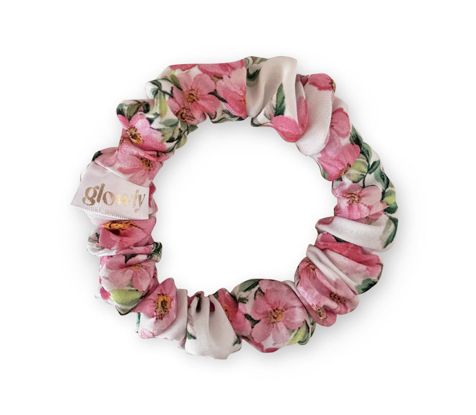 Mini hedvábná scrunchie - Sakura