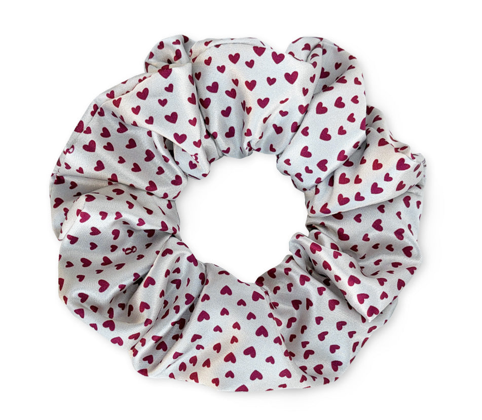 Saténová scrunchie - Hearts 2/2