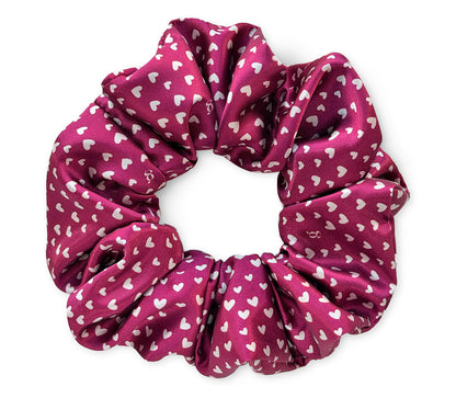 Haargummi aus Satin – Herzchen 1/2
