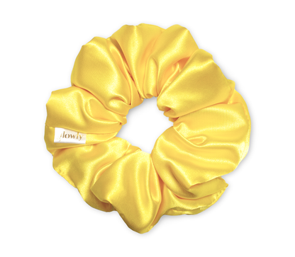 Saténová scrunchie - Sunny yellow