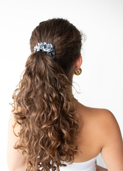 Mini saténová scrunchie - Vzduch